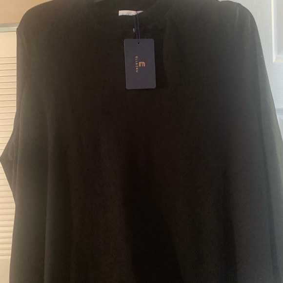 ELLAZHU BLACK WOMEN T-SHIRT DRESS. - Picture 6 of 7